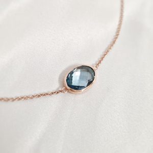Blue topaz Gem necklace